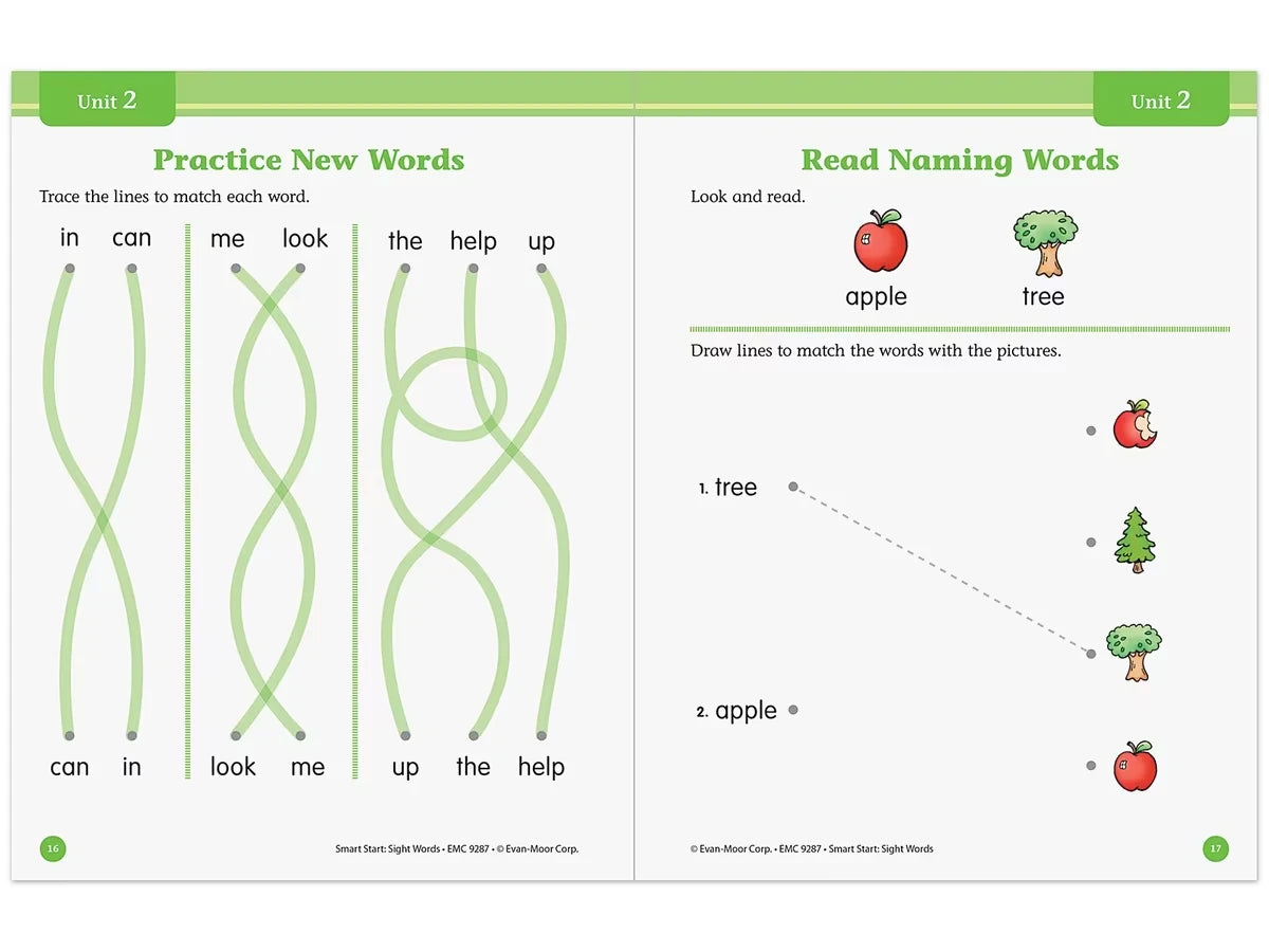 Sight-Words Smart Start Workbook - Pre-K - US 9894