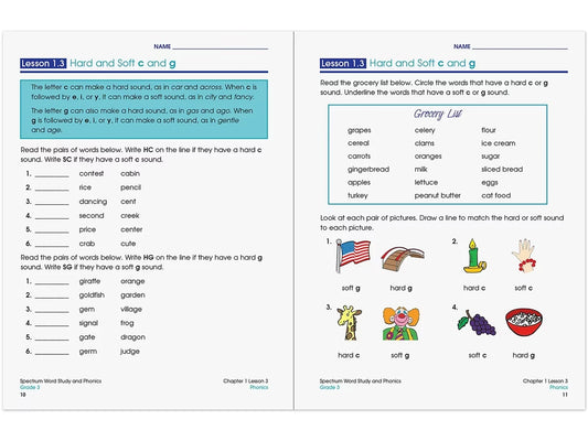 Spectrum® Phonics Workbook - Gr. 3 - US 2930