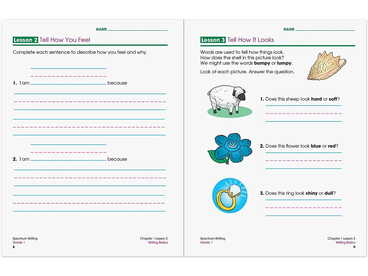Spectrum® Writing Workbook - Gr. 1 - US 8797