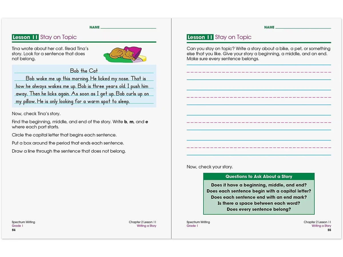 Spectrum® Writing Workbook - Gr. 1 - US 8797