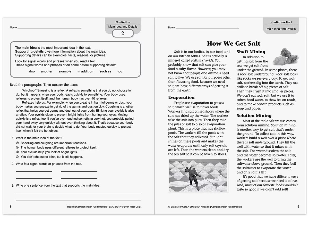 Reading Comprehension Fundamentals Workbook - Gr. 4 - US 6348