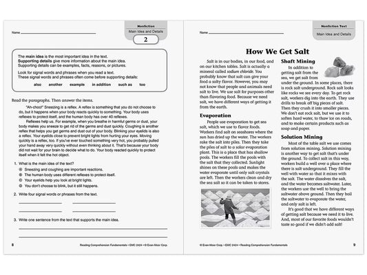 Reading Comprehension Fundamentals Workbook - Gr. 4 - US 6348