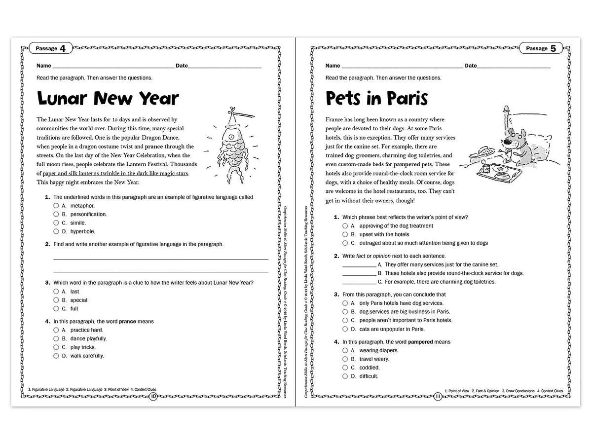 Comprehension Skills Workbook - Gr. 4 - US 8462