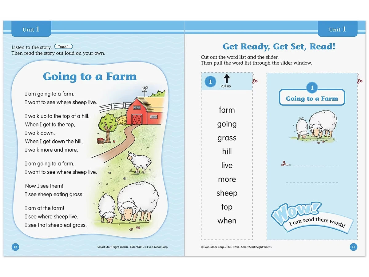 Sight-Words Smart Start Workbook - Kindergarten - US 5443