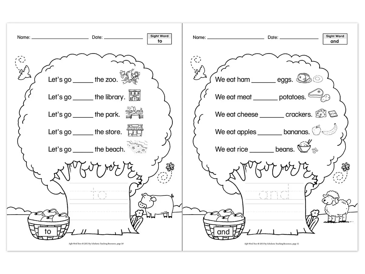 Sight-Word Trees Workbook - US 5221