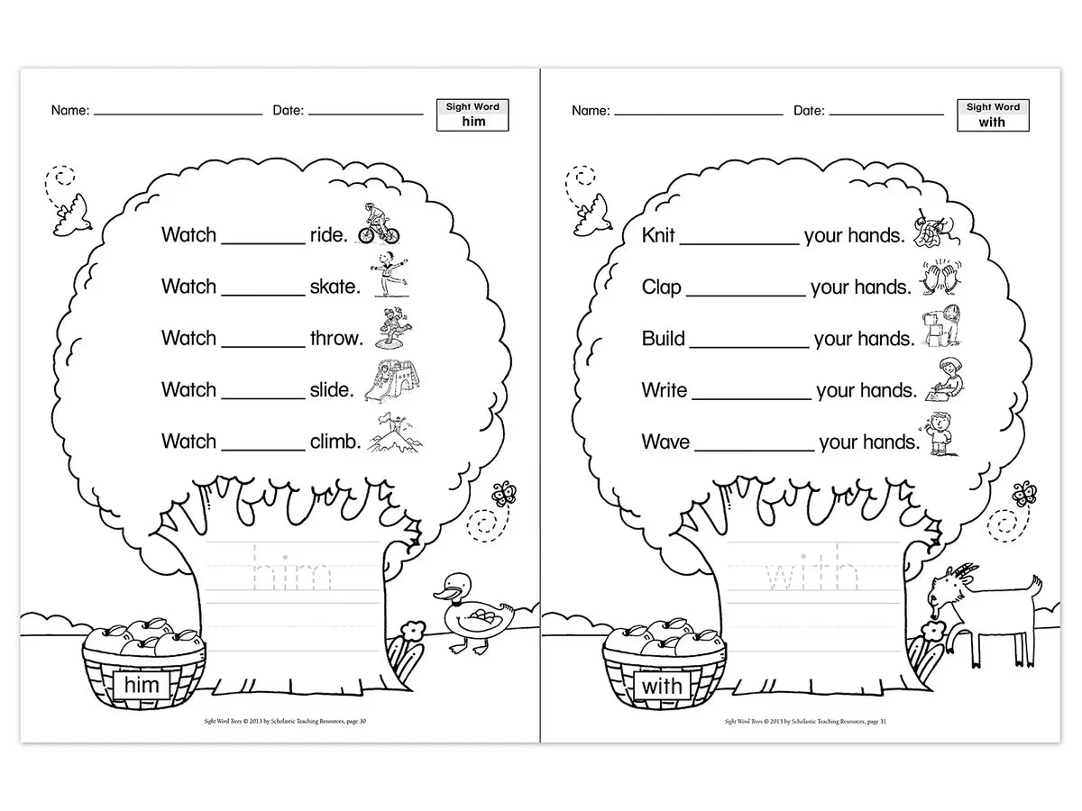 Sight-Word Trees Workbook - US 5221