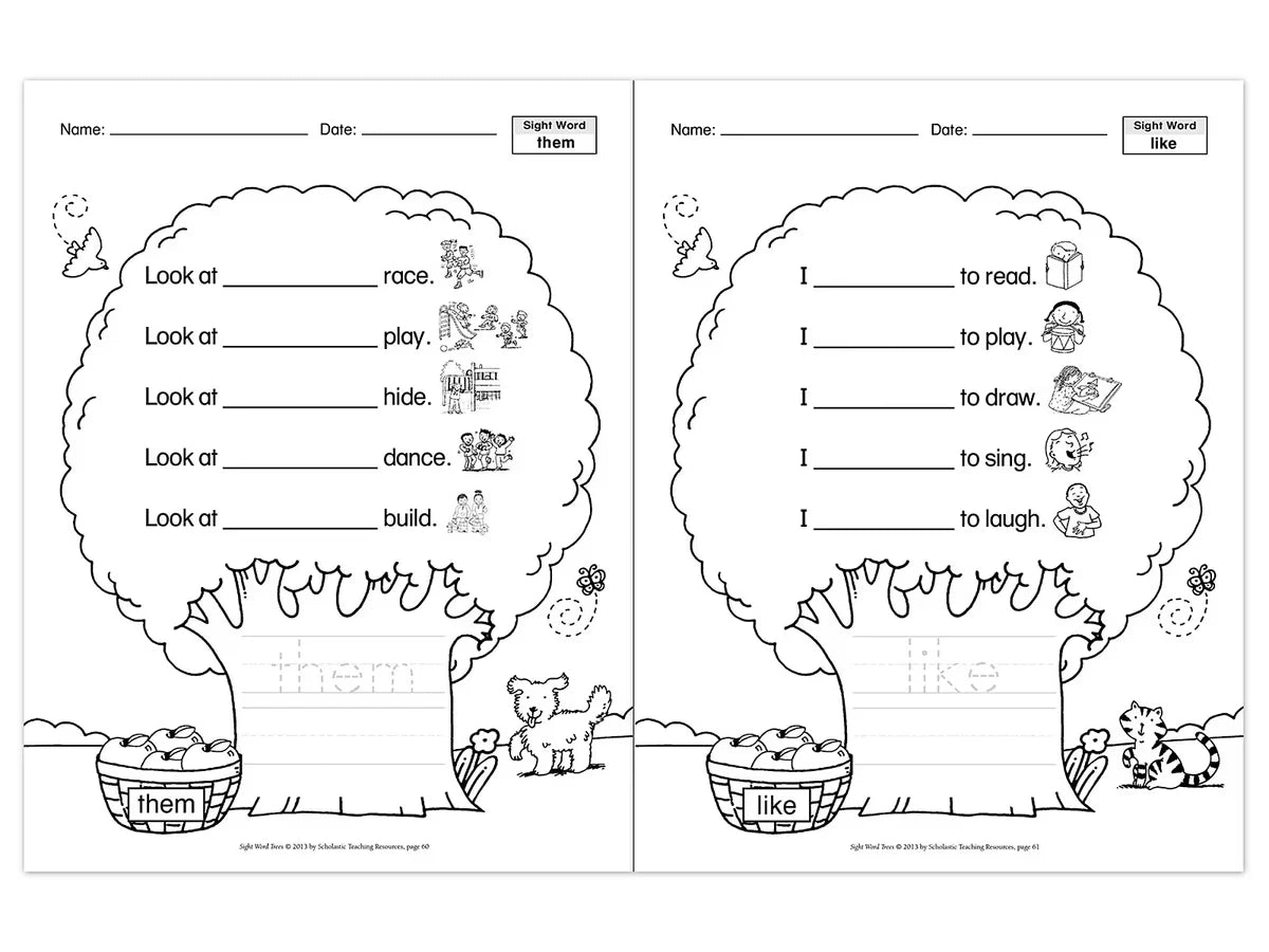 Sight-Word Trees Workbook - US 5221