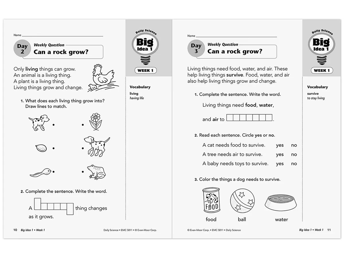 Daily Science Reproducible Activities Workbook - Gr. 1 - US 1694