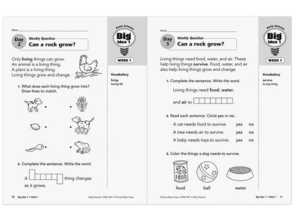 Daily Science Reproducible Activities Workbook - Gr. 1 - US 1694