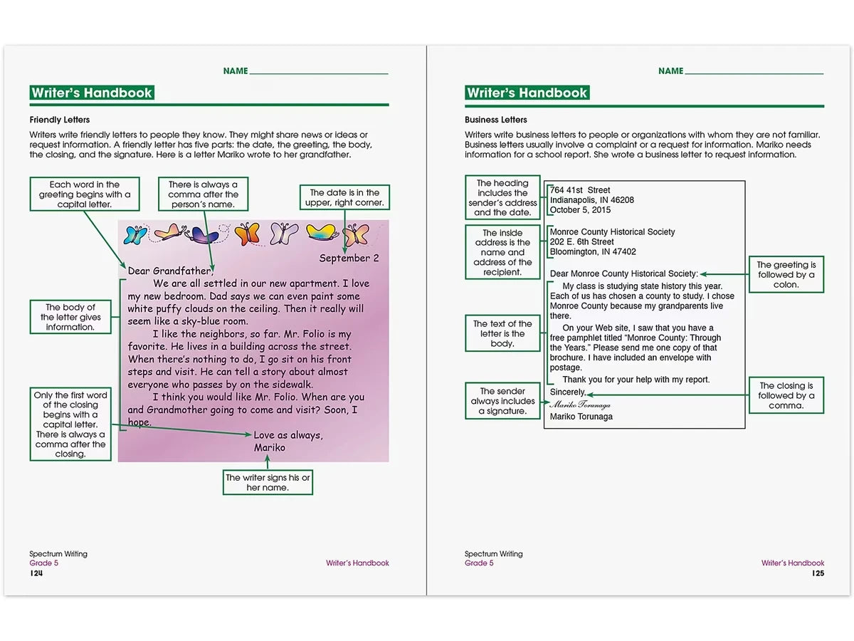 Spectrum® Writing Workbook - Gr. 5 - US 7797