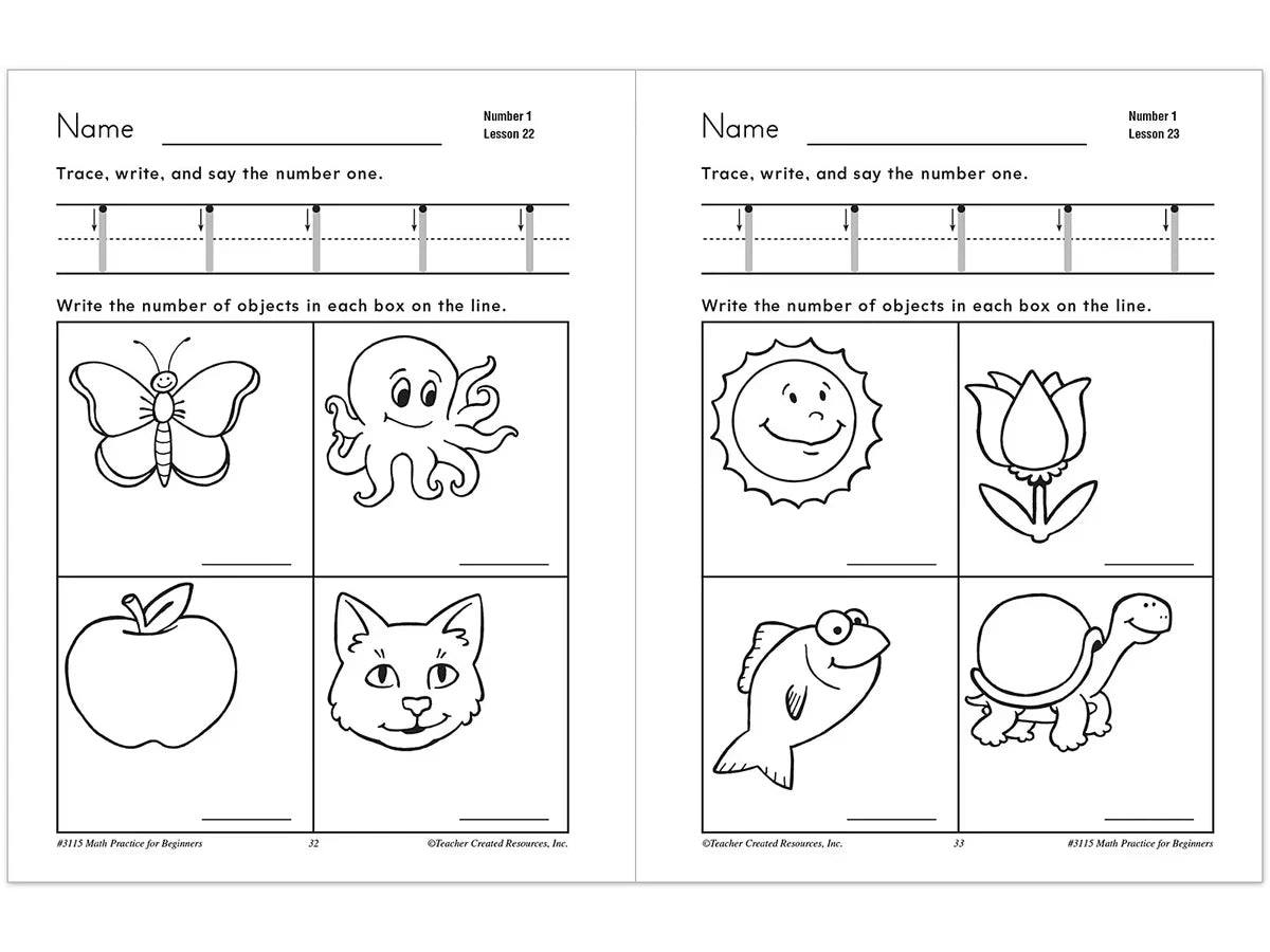Math Practice for Beginners Workbook - US 3368