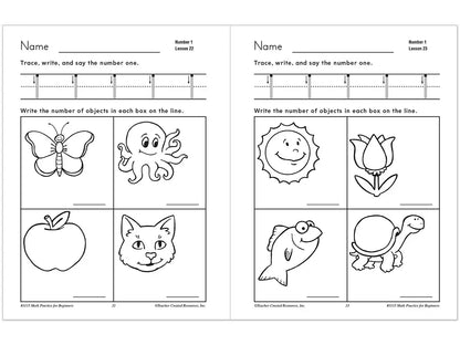 Math Practice for Beginners Workbook - US 3368
