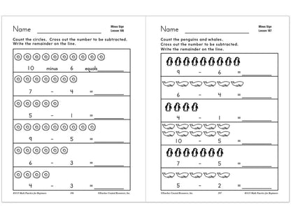 Math Practice for Beginners Workbook - US 3368