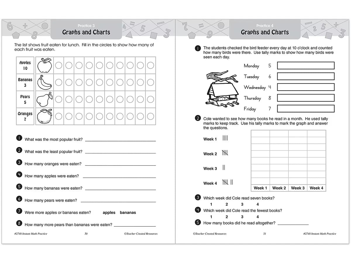 Instant Math Practice Workbook - Gr. 1 - US 2136