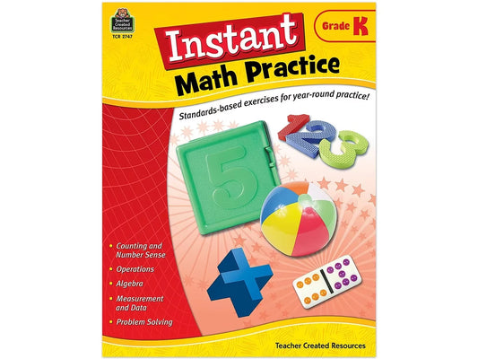 Instant Math Practice Workbook - Kindergarten - US 5726