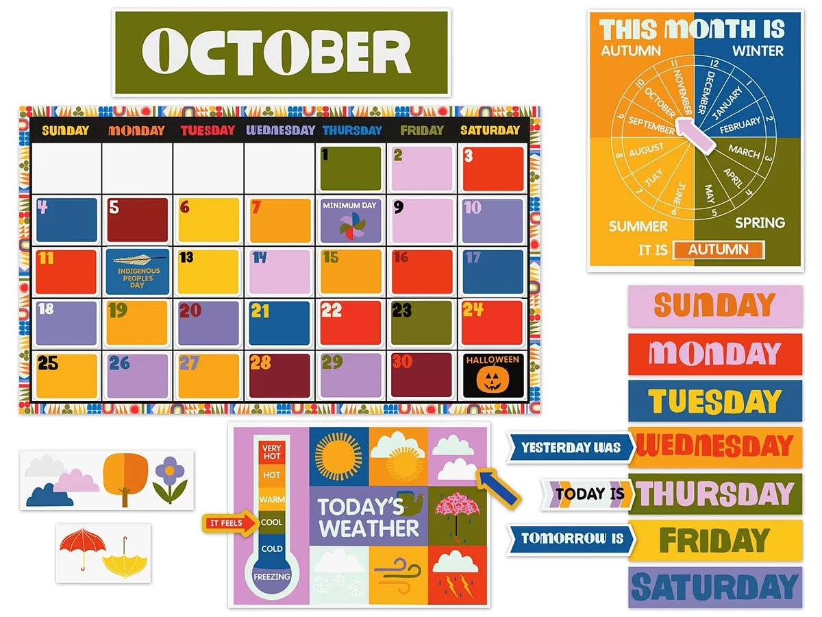 Lisa Congdon Calendar Bulletin Board Set - US 4121