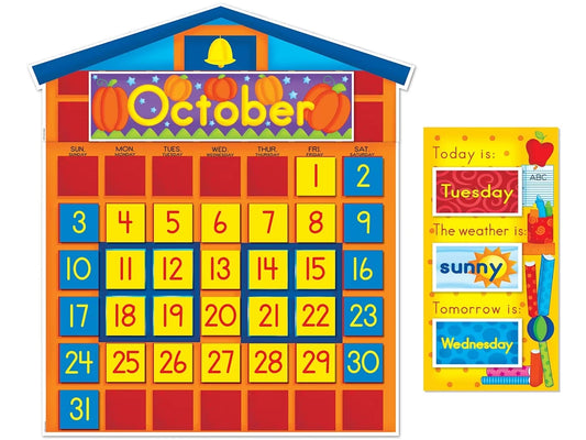 Schoolhouse Calendar Bulletin Board Set - US 9391