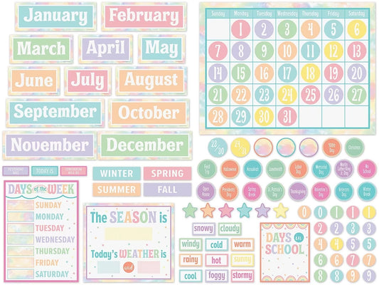 Pastel Pop Calendar Bulletin Board Set - US 5791