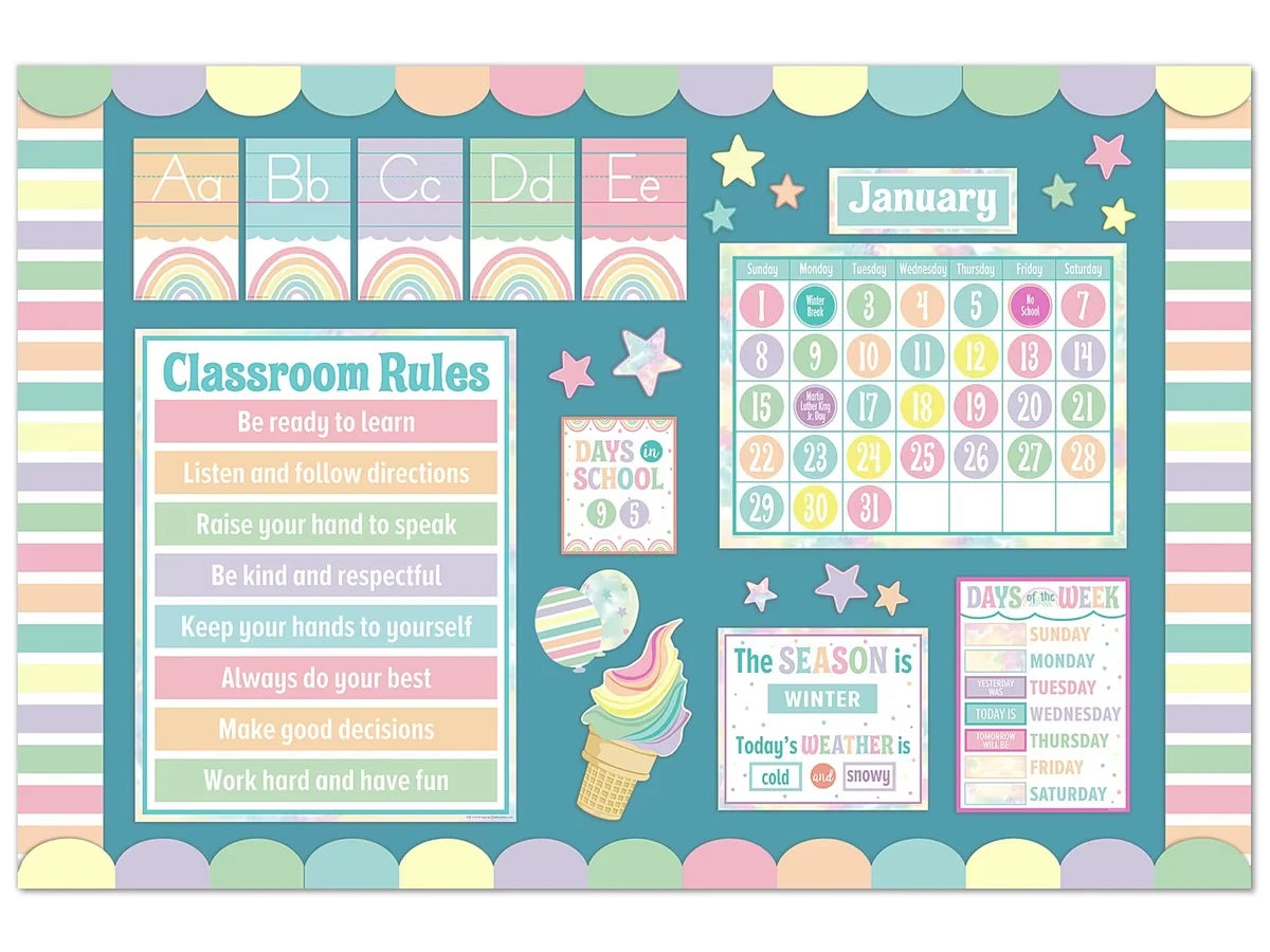 Pastel Pop Alphabet Card Bulletin Board Set - US 2810