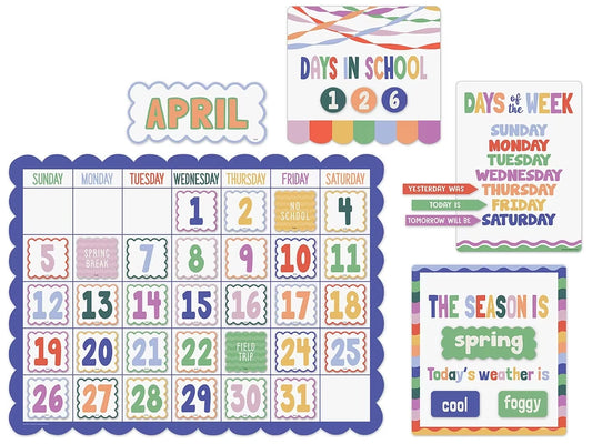 Color Crush Calendar Bulletin Board Set - US 1813