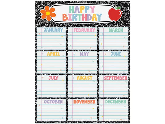 Cool for School Birthday Chart - US 1219