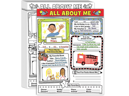 All About Me Writing Posters - Set of 30 - US 6105