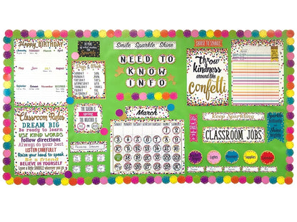 Confetti Classroom Rules Poster - US 7830
