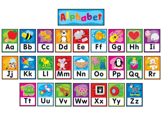 Alphabet Card Self-Adhesive Bulletin Board Set - US 6509