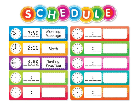 Color Your Classroom Class Schedule Bulletin Board Set - US 5568