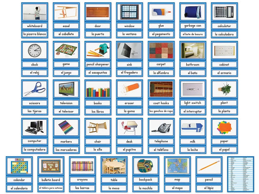 Spanish and English Classroom Labels - US 9475