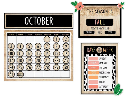 Simply Safari Calendar Bulletin Board Set - US 5840