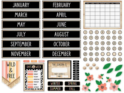 Simply Safari Calendar Bulletin Board Set - US 5840