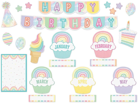 Pastel Pop Birthday Bulletin Board Set - US 1715