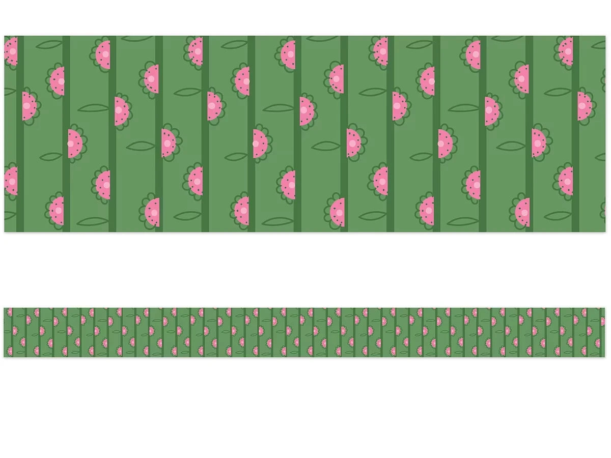 Fairy Tale Forest Flowers Border - US 8628