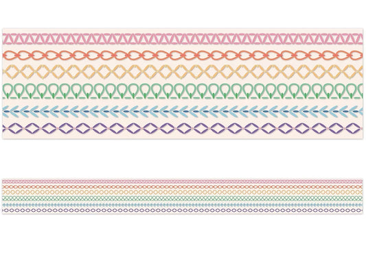 Crafty and Cool Rainbow Stitched Border - US 9976