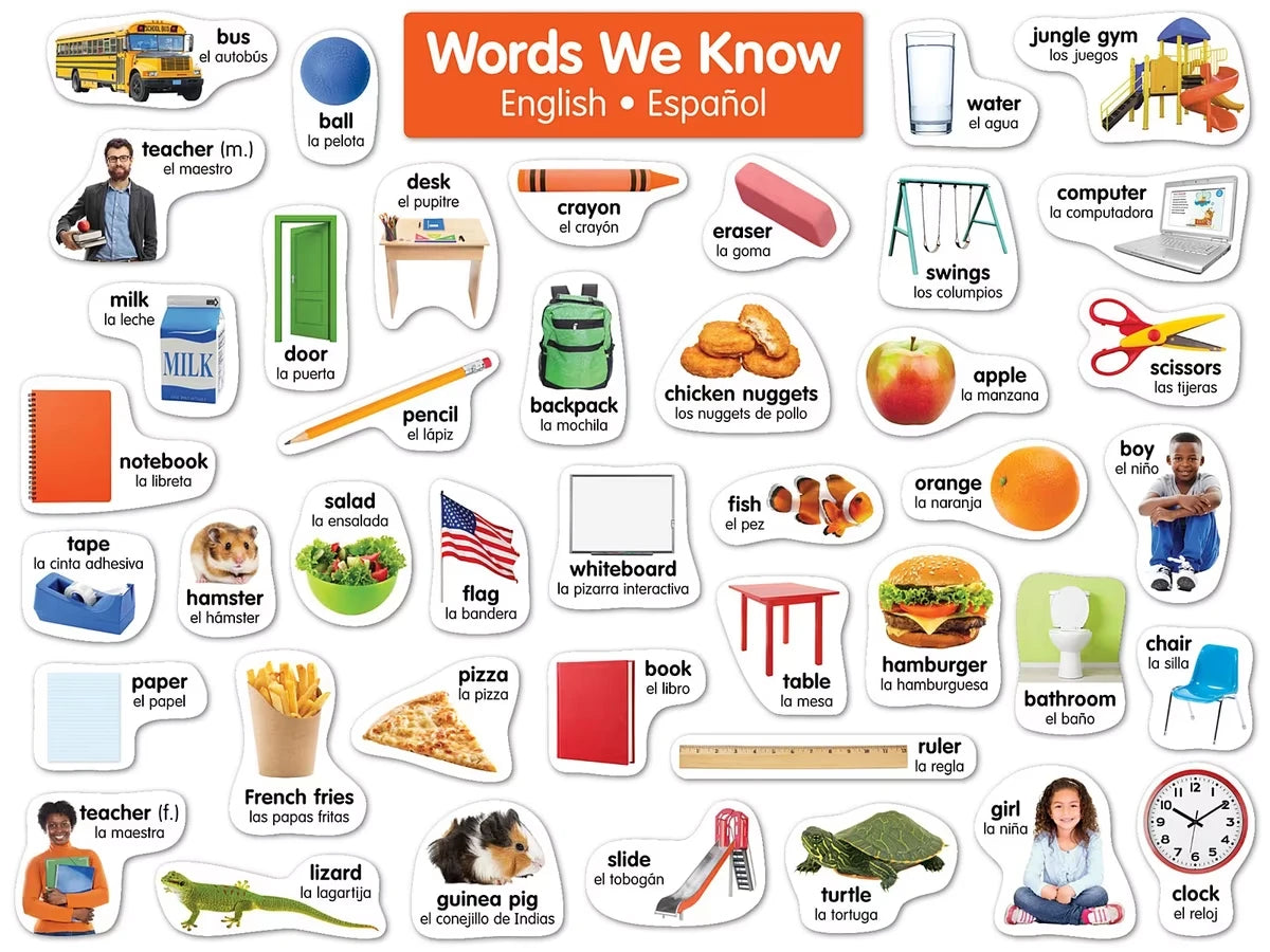Spanish-English Word Wall Bulletin Board Set - US 7464