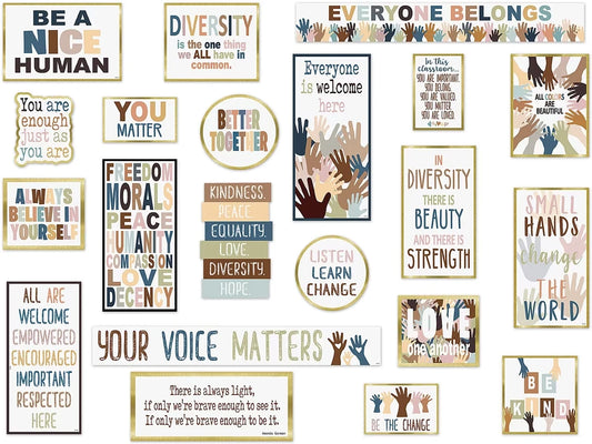 Everyone Is Welcome Diversity Bulletin Board Set - US 1944