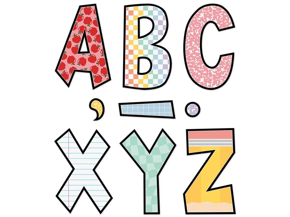 Cool for School 7" Punch-Out Letters - US 6925