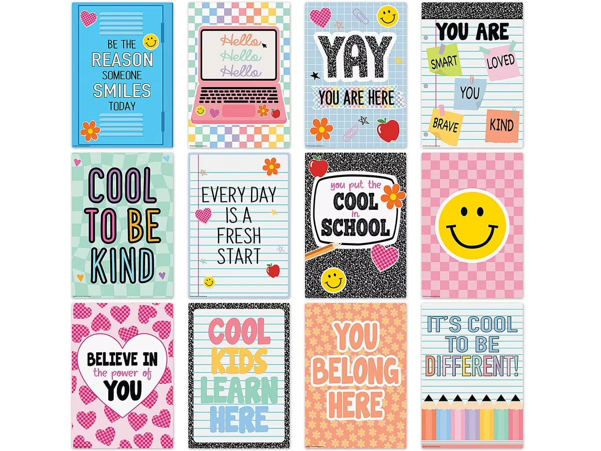 Cool for School Motivational Small Poster Pack - US 7070