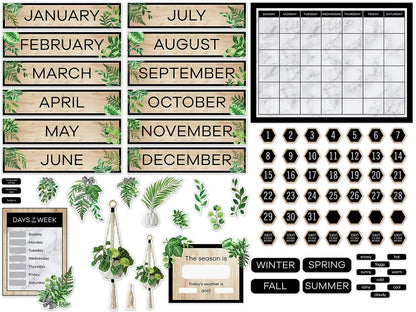 Simply Boho Calendar Bulletin Board Set - US 2730
