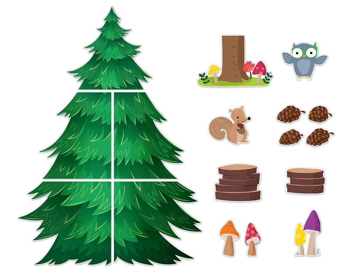 Woodland Friends Pine Tree Bulletin Board Set - US 7933