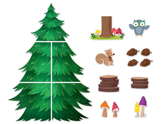 Woodland Friends Pine Tree Bulletin Board Set - US 7933