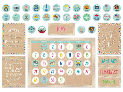 Krafty Pop! Calendar Bulletin Board Set - US 7088