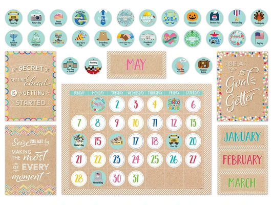 Krafty Pop! Calendar Bulletin Board Set - US 7088
