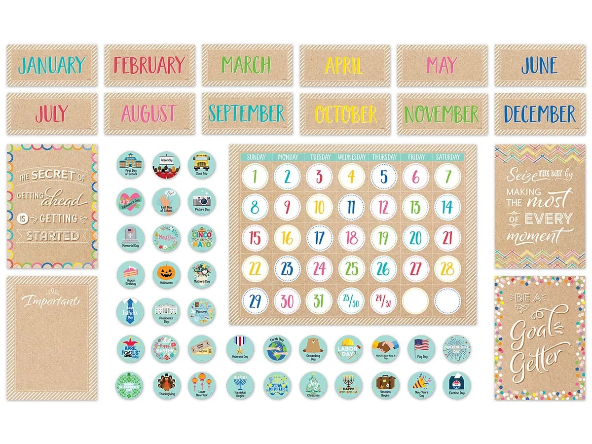 Krafty Pop! Calendar Bulletin Board Set - US 7088