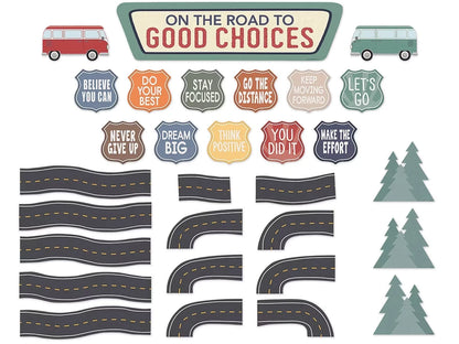 Moving Mountains on the Road to Good Choices Bulletin Board Set - US 5112