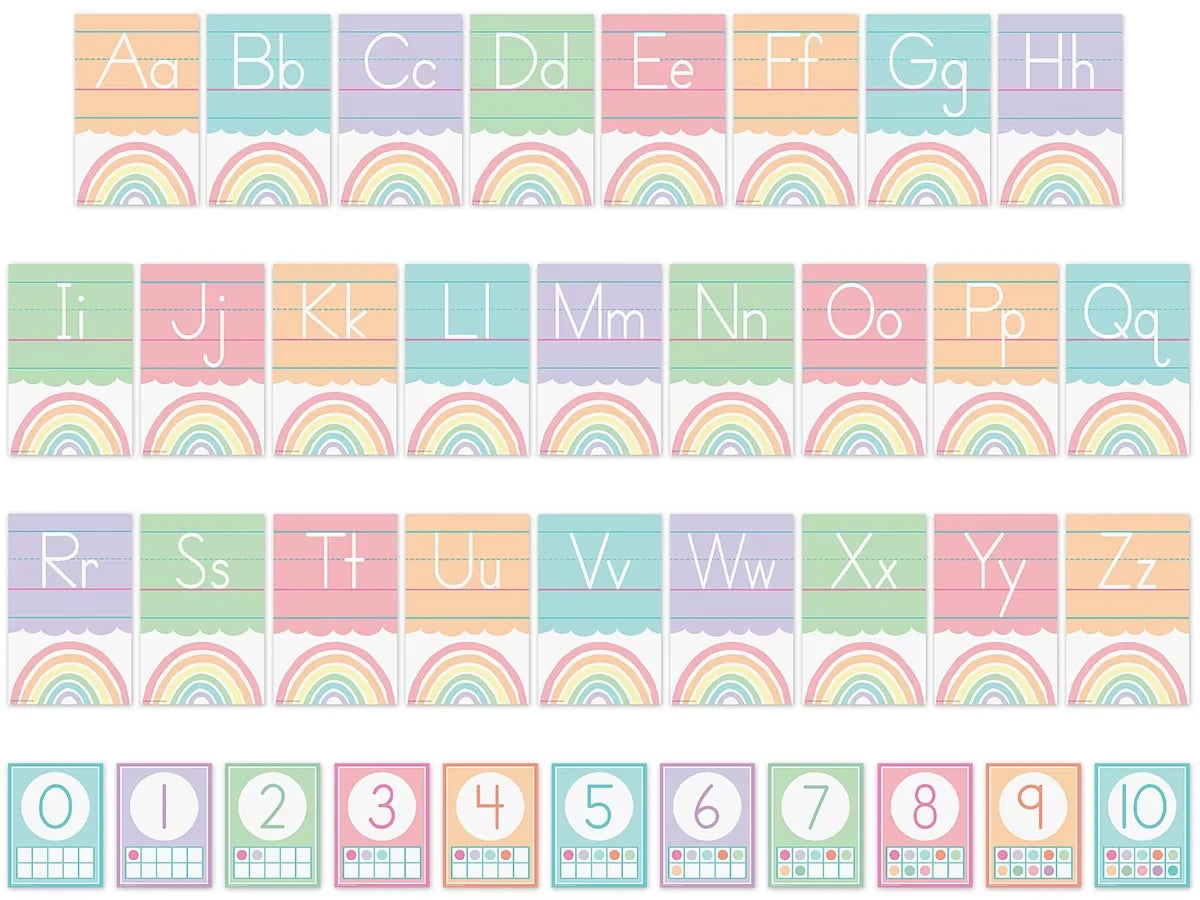 Pastel Pop Alphabet Card Bulletin Board Set - US 2810