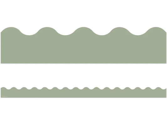 Classroom Cottage Sage Scalloped Border - US 7073