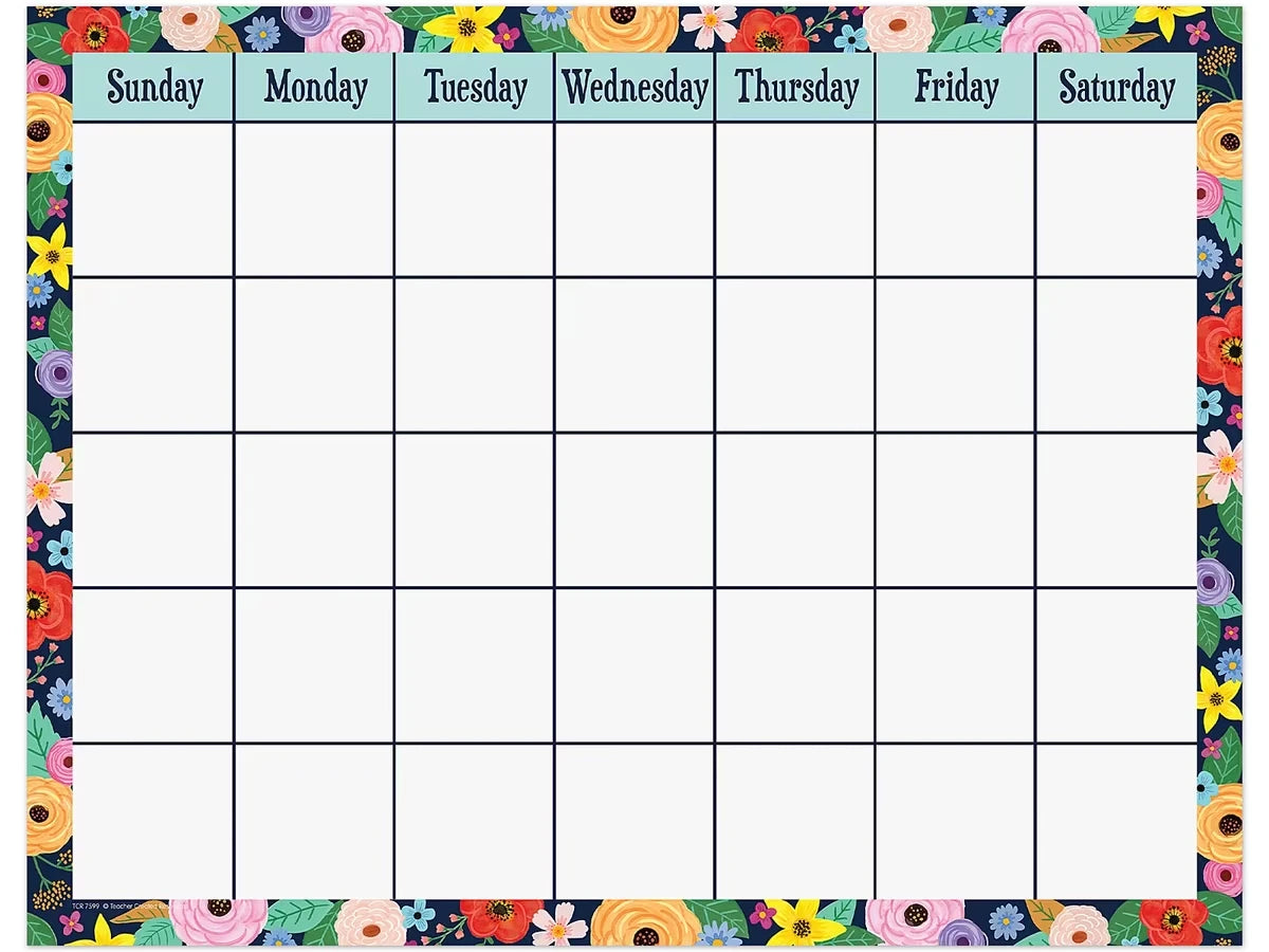 Wildflowers Classroom Calendar - US 2243