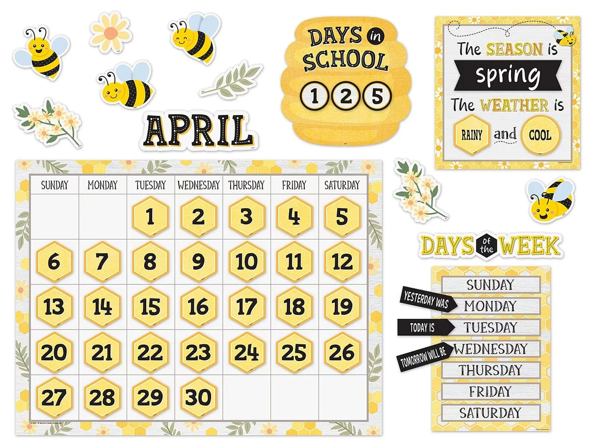Buzzing Bees Calendar Bulletin Board Set - US 9146